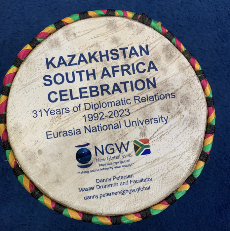Branded djembe drums for the 31-Year Bilateral Celebration between Kazakhstan and South Africa